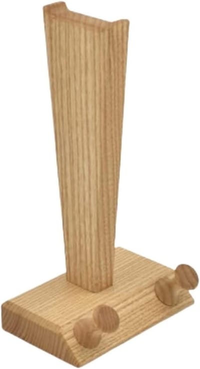 Hoofdtelefoonstandaard - Headset houder - Bureau Organisatie - Massief Hout - 26.8 cm Hoog - Natuurlijk Hout