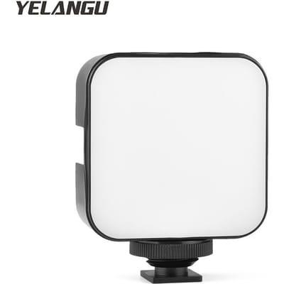 YELANGU LED01 Mini LED-videolamp Fotografie-invullamp 6500K Dimbaar 5W met Cold Shoe Mount