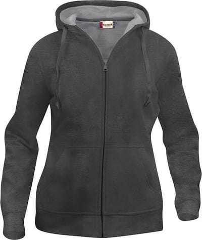 Clique Basic Hoody Full Zip Women 021035 - Antraciet Melange - XXL