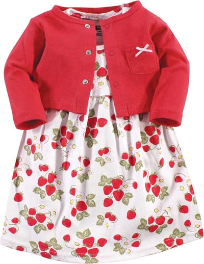 Lieve Jurk en Vest Set voor Meisjes Katoen