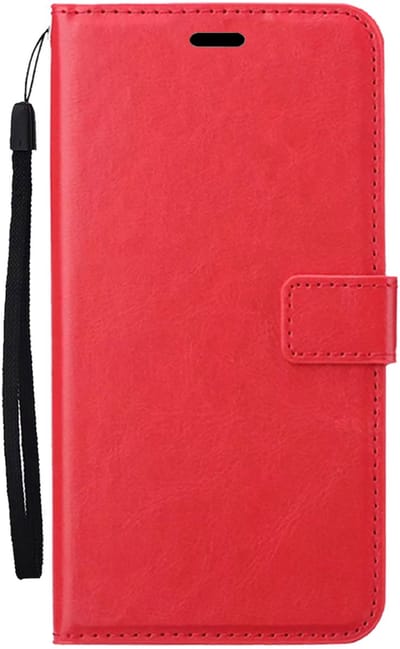 Hoes - Met Pasjeshouder - Geschikt voor Apple iPhone 17e - Luxe Bookcase Portemonee - Flip Case - Kunstleer Book Case - Flipcase - Book Cover - Walletcase - PortemonneeHoes - Rood