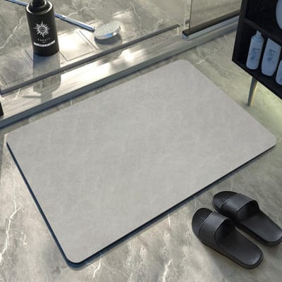Tapis de sol de salle de bain en terre de diatomées Tapis de toilette à séchage rapide Tapis d'intérieur absorbant l'humidité Tapis de toilette antidérapant Tapis de porte 30 * 40CM