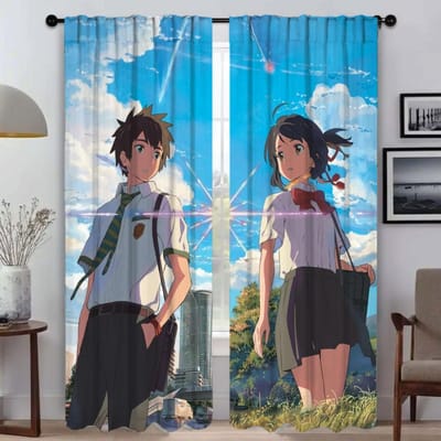 Uw Naam Elegante Kamergordijnen voor Woonkamer Huis Interieurgordijnen 2 Stuks Tule voor Slaapkamer Halloween Decoratie Shades W50xH70cmx2pcs-CL