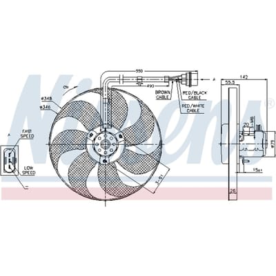 Koelventilatorwiel, motorkoeling NISSENS 85683