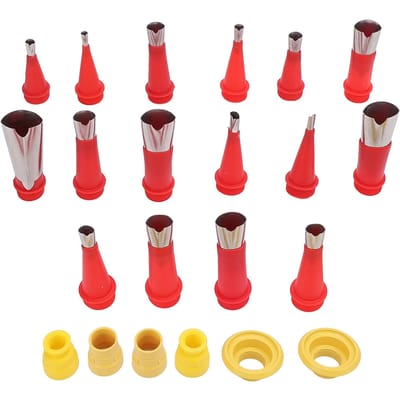 Buse de finition de calfeutrage Forme V Acier inoxydable Intégré Réutilisable Anti-colmatage Multiple red