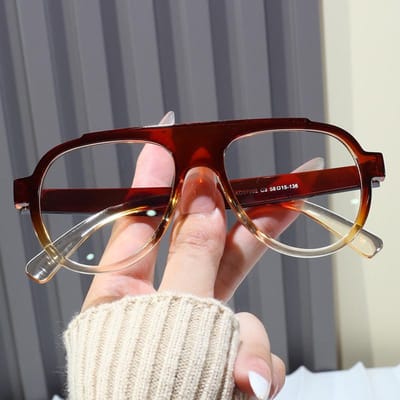 Lunettes de soleil Aviateur Surdimensionnées Style Rétro Designer Pour Femmes Pour Pour Hommes Élégantes Populaires Monture Grande Forme Lunettes de Soleil Premium Protection UV400 Vision Punk As The Picture