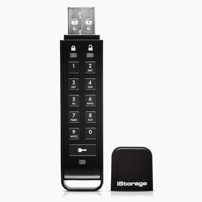 Beveiligde USB Stick - Data Opslag - Persoonlijke Bestanden - Hardware Encryptie - 64 GB - Zwart
