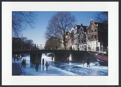 IJs op de grachten - Winterkaarten - Set van 10 enkele kaarten met eco-katoen enveloppen
