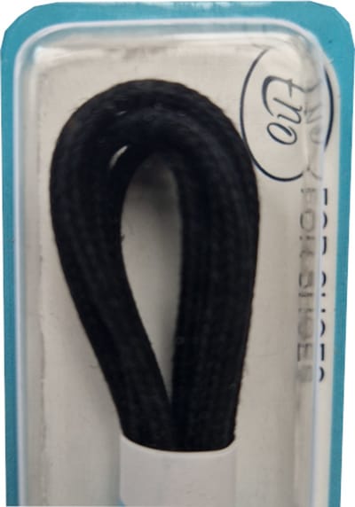 Cordial Veter - Zwart - Dun Rond - Wax - Lengte 75 cm - Dikte 2 mm - Schoenveter