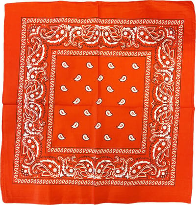Scoby - Hip Hop Bandana - Katoen - Oranje Vierkante Sjaal - 54 x 54 cm - Perfecte Hoofdband voor Iedereen - Carnaval - Oranje