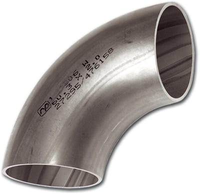 Lasbocht 90° rvs304 din2604 3s