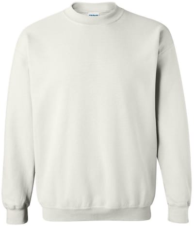 Gildan Zware Blend Unisex Adult Crewneck Sweatshirt voor volwassenen (Wit)