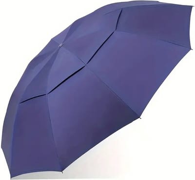 Livano Moderne Golf Paraplu - Stormparaplu - Opvouwbaar - Windproof - Stormproef - UV Bescherming - Umbrella - Draagbaar - Donkerblauw
