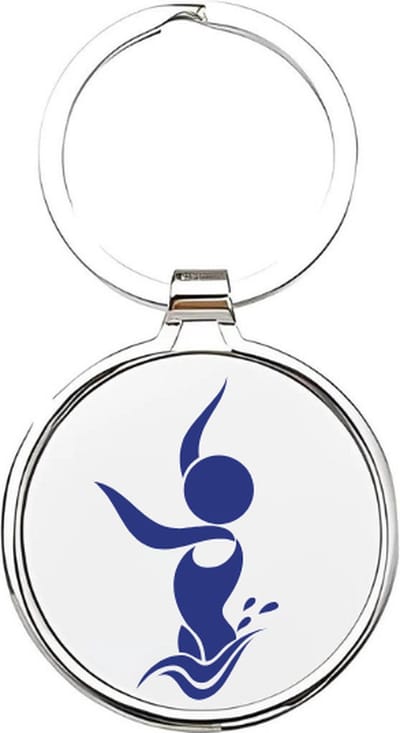 Akyol - zwemster Sleutelhanger - Zwemmen - zwemsters - cadeau - sport sleutelhanger - sport - zwembad - sleutelhanger voor zwemmers - open water zwemmer - duiken - vlinderslag - borstkrol - sleutelhanger voor jongens - 4 x 7,5 CM