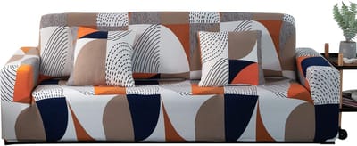 SPHProducts - Sofahoezen - Stretch Bankhoes - Bescherm je bank tegen vlekken - Kleurrijk-Geometrisch Patroon - Geschikt voor 1/2/3/4 zits - Moderne Een...