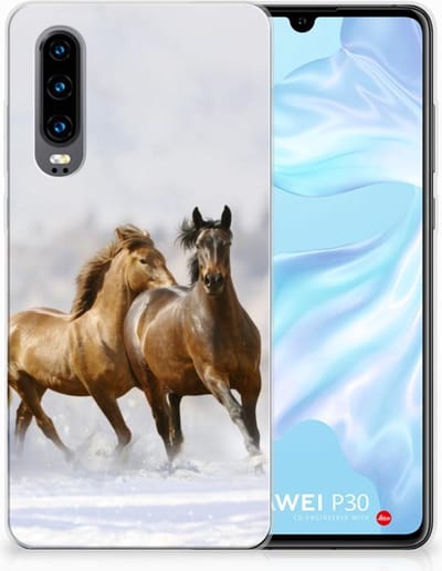 Huawei P30 TPU Hoesje Paarden