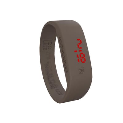 TOO LATE - siliconen horloge - ORIGINAL LED WATCH - Coffee - polsmaat M