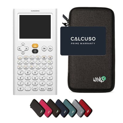 NumWorks incl. WYNGS Beschermhoes Donkergrijs - Grafische Rekenmachine - Basis Pakket