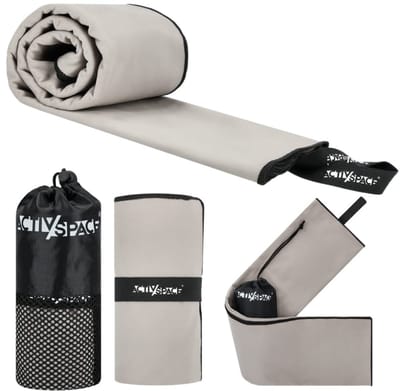 Activ Space Serie - Sneldrogende Handdoek - 130x75cm - Grijs - Microvezel