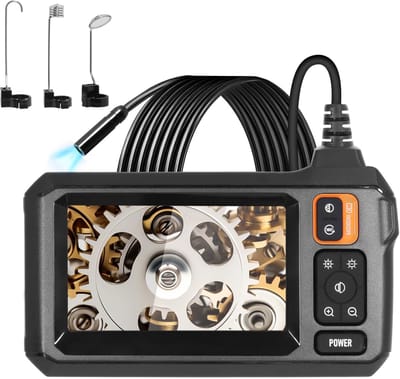 Ynkkvre – Inspectiecamera – Industrieel – Endoscopische Rioolcamera – IPS 4,3" – Waterdicht IP67 – 8 LED Lichten – 5 m Semi-Stijve Kabel