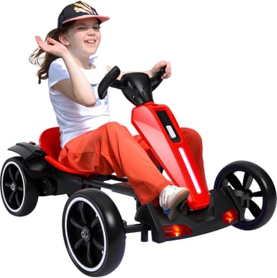 Kart voor Kinderen, 4-Wiel Off-Road Trapkart - Stoer Speelgoed voor Buiten, Geschikt 3-8 Jaar