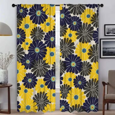 Verduisterende gordijnen met bloemenpatroon voor woonkamer, scheidingswand, raamgordijn, interieurgordijnen, 2 stuks, Halloween-decoratie W50xH70cmx2pcs-CL
