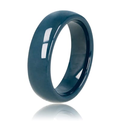 My Bendel - Onbreekbare Keramieken Ring Blauw 6 Mm - Keramieken Ring • 6 Mm • Donkerblauw - met Luxe Cadeauverpakking | Sieraden Voor Dames | Maat 16.00 Mm / Maat 50
