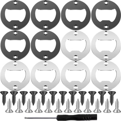 Dailygoods - 12 Stuks Roestvrijstalen Flesopener Inzetstukken voor DIY Projecten