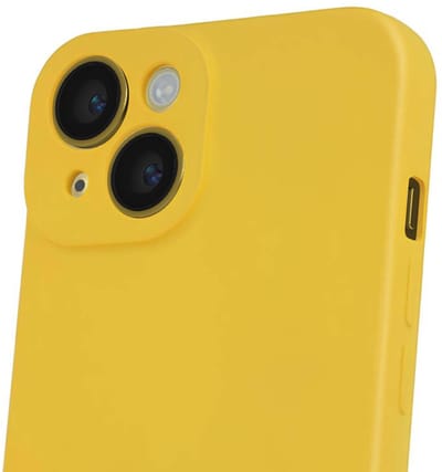 Jaym, Hoesje geschikt voor iPhone 14 - Flexibel Siliconen Anti-Shock & Soft-Touch, Geel