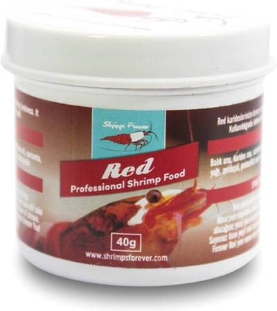 Shrimps Forever Red Poeder - Rode kleur ondersteuning bij garnalen - Garnalen voer voor Caridina & Neocaridina garnalen - Aquarium