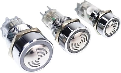 LED Flitszoemer - Signaallamp Alarm - Industriële Melding - Waterdicht IP65 - 16 mm - Groen