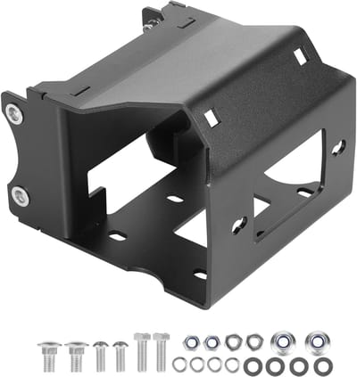 ATV Lierbevestiging - Montageplaat - Capaciteit 907–1633 kg - 2 Montagegaten - Gepoedercoat Staal - Zwart