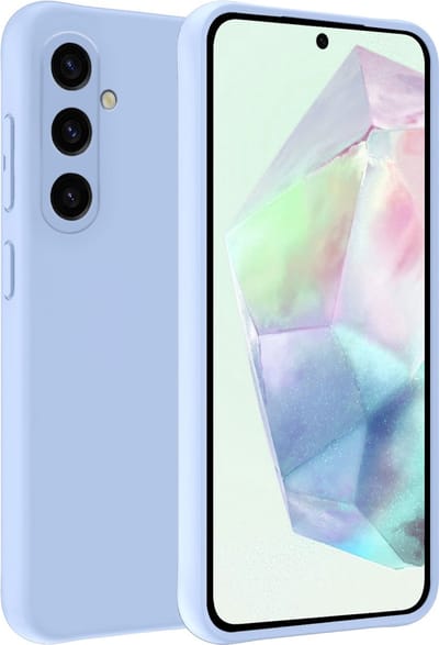 Hoesje Geschikt voor Samsung Galaxy A35 - Sterk & Shockproof - Hoes Cover - Siliconen Case - Lichtblauw