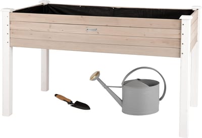 VIN® Moestuinbak Op Poten – Kweektafel – Kweekbak - Bloembak – Kruidentafel – Verhoogde Plantenbak -Plantenbakken voor Buiten – Moestuintafel - kweekbakken moestuin – 125 x 64 x 75 cm