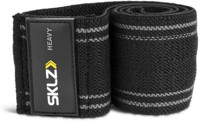 SKLZ Pro Knit Mini Band - Resistance Band - Weerstandsband - Voor Been Oefeningen of Schouder Training - Sterk - Strong - Zwart
