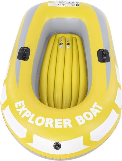 Opblaasbare Kajak - Kano Boot - Watersport Avontuur - Voor 2 Personen - 90 kg Draagkracht - Geel
