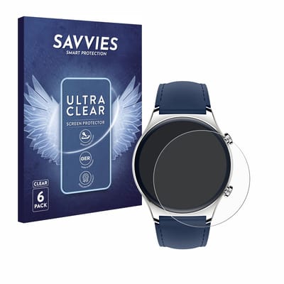 Savvies - Screenprotector voor Honor Watch GS 3 - Folie Beschermfolie transparant 6 Stuks