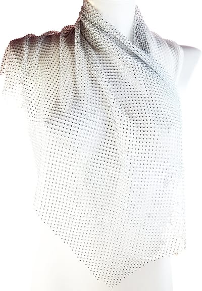 BamBella® - Omslag doek Sjaal - Glitter steentjes Strass SS10 omslag doek Strand rokje kort doorzichtig pailletten Zwart