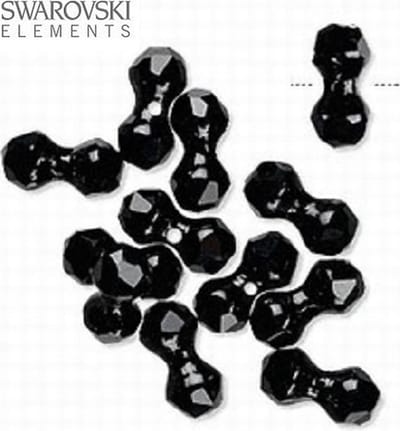 Swarovski Elements, Modular kralen (5150), 11x6mm, jet, 6 stuks