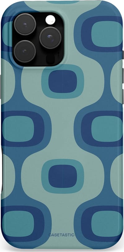 Casetastic hoesje geschikt voor Apple iPhone 16 Pro Max - MagSafe - Dubbellaagse bescherming - Vintage Flow - Fashion Case - Petrol Saliegroen