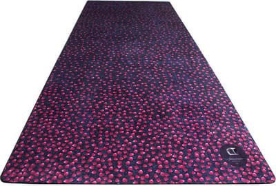 Yogamat van Felicidade "Jean's Roses" Yogamat met print | Eco-friendly | Anti Slip| Yoga mat en handdoek in 1 | Sportmat | Fitnessmat