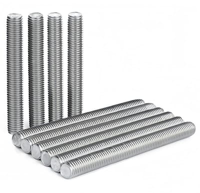 Draadstangen M8 x 80 mm van roestvrij staal A2 V2A - perfect voor reparaties, metaalconstructie en bevestigingsprojecten, set van 10 stuks