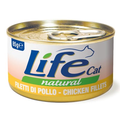 6x85g Life Cat Natural Adult Kip Natvoer voor katten
