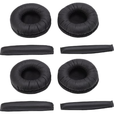 4pcs Coussinets de remplacement pour PX200 PX200 II PX100 PX100 II PX80 PX90 PC130 PC131 Casque Bandeau noir
