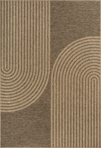 the carpet Kansas – robuust in- & outdoortapijt met modern lijnpatroon, naturel 240 x 340 cm