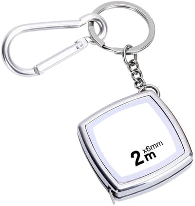 Dailygoods- Meetlint 2 Meter - Draagbaar Ontwerp met Klimclip - Tweekleurige Drukschalen - Slijtvast en Krasbestendig - Compact en Lichtgewicht - Zakmeetlint