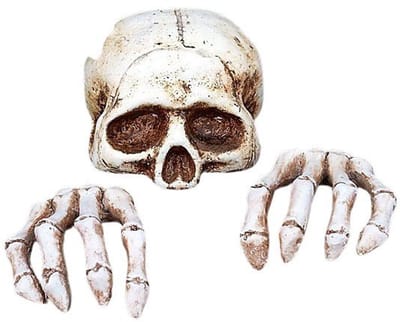 Skelet gluurder - Halloween decoratie skelet met handen