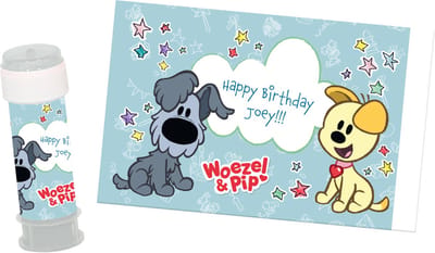 Folat - Bellenblaas stickers Woezel en Pip (6 stuks)