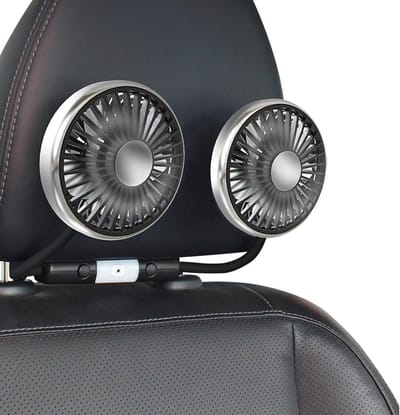 Autofan 360° verstelbaar - dual fan - 3 snelheden - optimale luchtstroom - ShopVlot