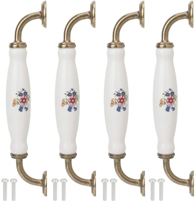 Dailygoods- Kastdeurgreep Keramiek - Deurgreep 160 mm - Handgreep 4 Sets - Meubelkast Trek - Schuifdeur Greep - Gewicht 475 g